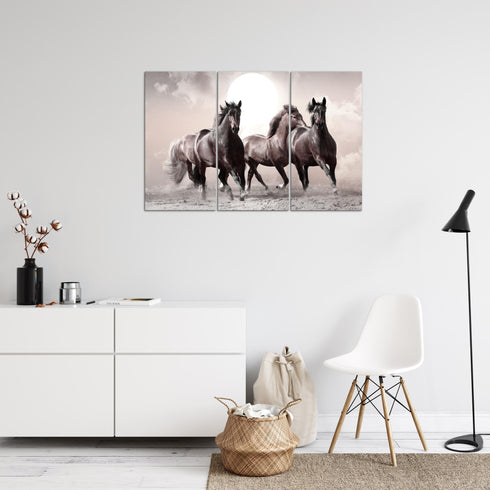 Wandbilder Wohnzimmer XXL Pferde Moderne Bilder Tiere